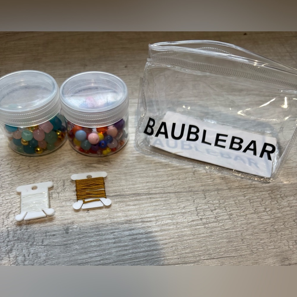 BaubleBar Multicolor Bead Set with Clear Pouch